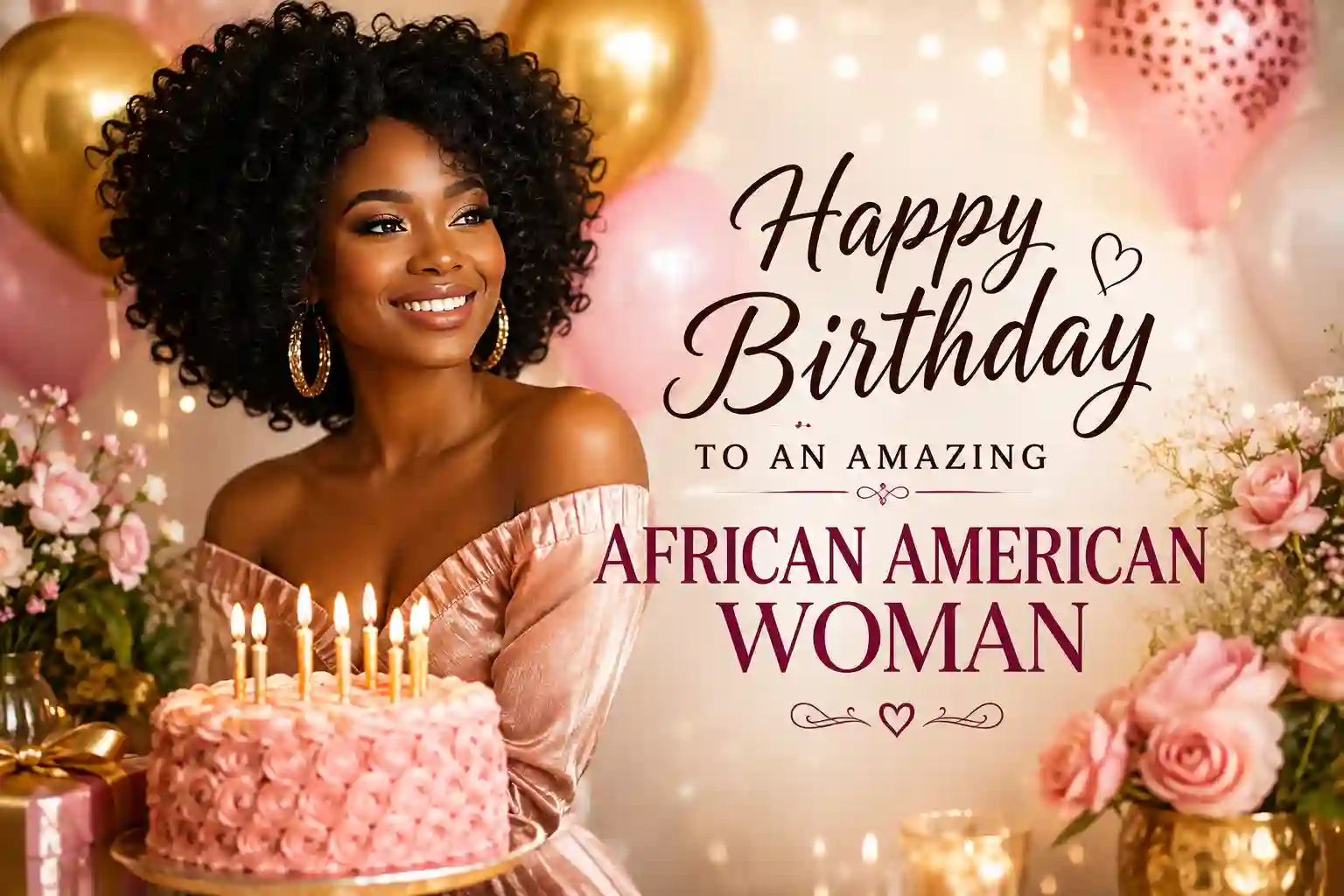 Beautiful Happy Birthday Wishes for an African American Woman