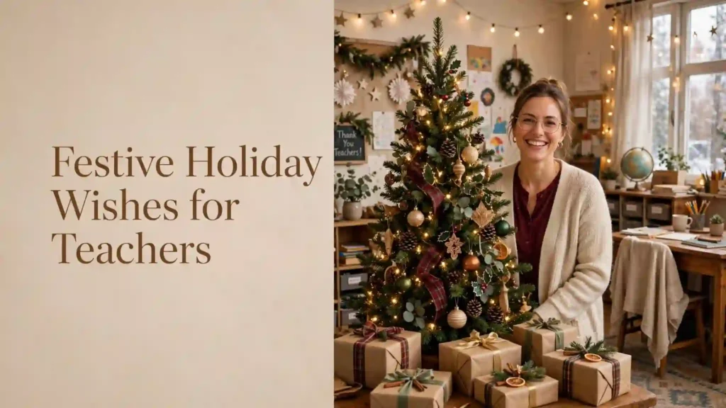 Festive Holiday Wishes for Teachers