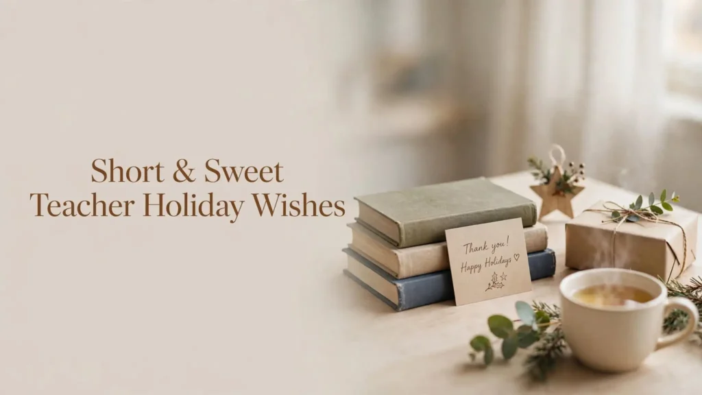 Short & Sweet Teacher Holiday Wishes