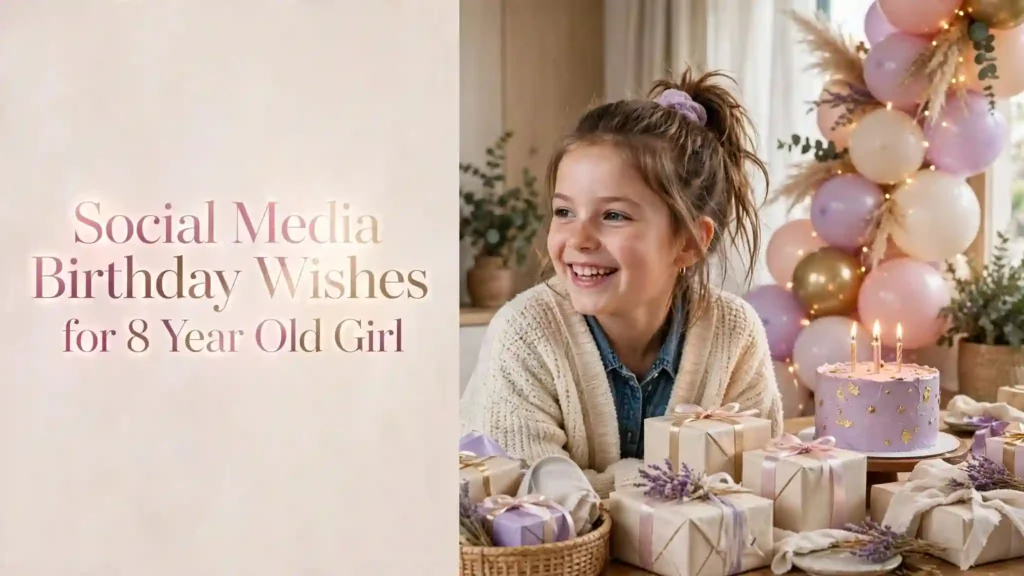 Social Media Birthday Wishes for 8 Year Old Girl