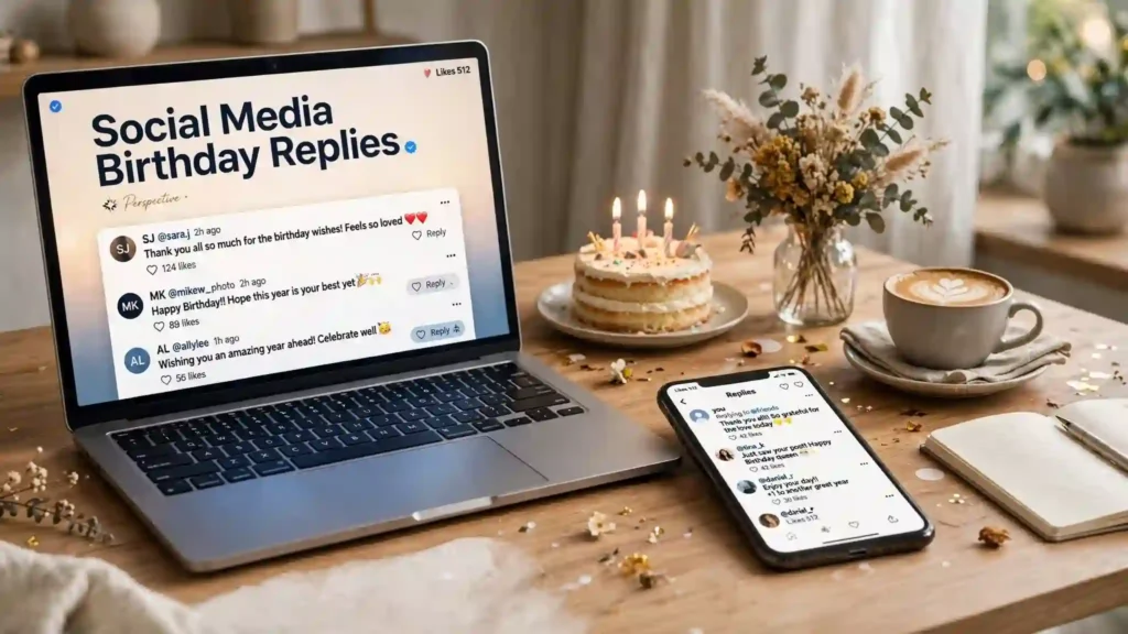 Social Media Replies to Birthday Wishes